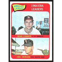 1965 Topps #7 Dean Chance/Joel Horlen League Leaders Checklist