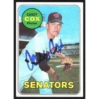 1969 Topps #383 Casey Cox Autographed