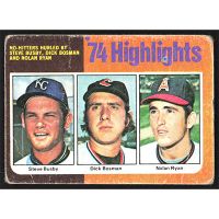 1975 Topps #7 S. Busby/D. Bosman/N. Ryan Highlights