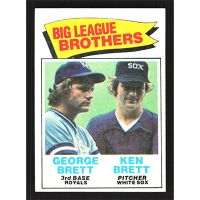 1977 Topps #631 G. Brett/K. Brett Big League Brothers