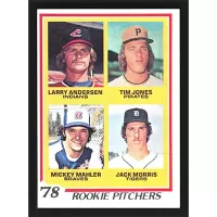 1978 Topps #703 L. Andersen/T. Jones/M .Mahler/J. Morris Rookie Pitchers