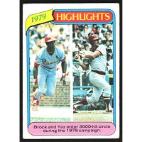 1980 Topps #1 L. Brock/C. Yastrzemski Highlights