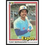 1981 Donruss #449 Tony Bernazard