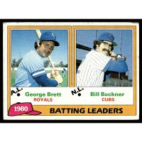 1981 Topps #1 G. Brett/B. Buckner Batting Leaders