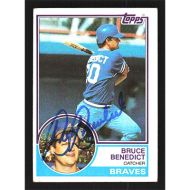 1983 Topps #521 Bruce Benedict Autographed