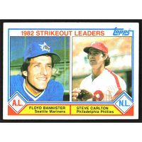 1983 Topps #706 F. Bannister/S. Carlton Strikeout Leaders