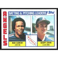 1984 Topps #276 R. Carew/G. Zahn Batting & Pitching Leaders