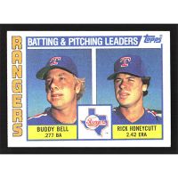 1984 Topps #37 B. Bell/R. Honeycutt Rangers Batting & Pitching Leaders