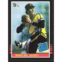 1985 Donruss #28 Mike Bielecki Rated Rookie Autographed