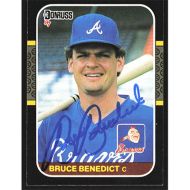 1987 Donruss #448 Bruce Benedict Autographed