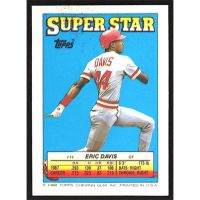 1988 Topps Stickers #14/13 E. Davis/J. Tudor Super Star Backs