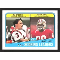 1988 Topps #218 J. Breech/J. Rice Scoring Leaders