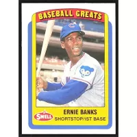 1990 Swell Baseball Greats Blank Back Proof #95 Ernie Banks