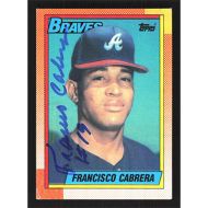 1990 Topps #254 Francisco Cabrera Autographed