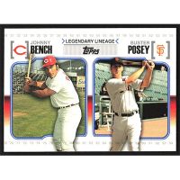 2010 Topps Update Legendary Lineage #LL-74 J. Bench/B. Posey