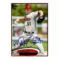 2012 Topps #595 David Carpenter Autographed