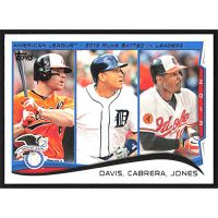 2014 Topps #153 C. Davis/M. Cabrera/A. Jones League Leaders