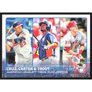 2015 Topps #285 N. Cruz/C. Carter/M. Trout League Leaders