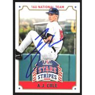 2015 USA Baseball Stars & Stripes #1 A.J. Cole Autographed