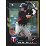 2016 Bowman Chrome Prospects Black and Gold Refractors #BCP185 Travis Blankenhorn