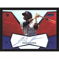 2017 Onyx Platinum Elite Autographs Blue #RA-PE17 Ronald Acuna Autographed