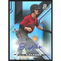 2019 Bowman Platinum Top Prospects Autographs #TOP-54 Blaze Alexander Autographed