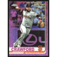 2019 Topps Chrome Pink Refractors #190 Brandon Crawford