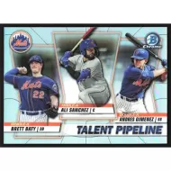 2020 Bowman Chrome Talent Pipeline #TP-NYM Brett Baty/Ali Sanchez/Andres Gimenez