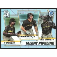 2020 Bowman Chrome Talent Pipeline #TP-SDP CJ Abrams/M. Gettys/T. Trammell