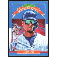 2020 Donruss Optic Carolina Blue and White #26 Javier Baez Diamond Kings