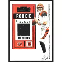 2020 Panini Contenders Rookie Ticket Swatches Green Foil #RTS-JBU Joe Burrow Jersey