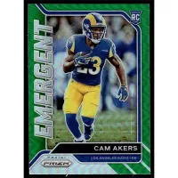 2020 Panini Prizm Emergent Prizms Green #6 Cam Akers