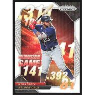 2020 Panini Prizm Numbers Game White Wave #NG-7 Nelson Cruz