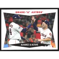 2020 Topps Archives '60 Combo Cards #60CC-AA Y. Alvarez/J. Altuve