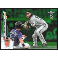 2020 Topps Chrome Ben Baller Green Refractors #88 Brandon Crawford