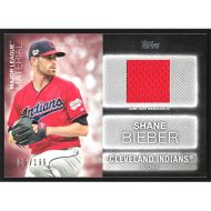 2020 Topps Major League Materials Black #MLM-SB Shane Bieber Jersey