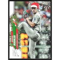 2020 Topps Wal-Mart Holiday Photo Variations #HW114 Walker Buehler Santa Hat