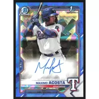 2021 Bowman Chrome Sapphire Prospect Autographs #BSPA-MAC Maximo Acosta Autographed