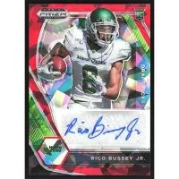 2021 Panini Prizm Draft Picks Autographs Red Ice #DPA-RBJ Rico Bussey Jr. Autographed