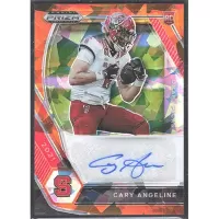 2021 Panini Prizm Draft Picks Collegiate Autographs Orange Ice #DPA-CAN Cary Angeline Autographed