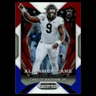 2021 Panini Prizm Draft Picks Prizms Red White and Blue #197 Carlos Basham Jr. All-Americans