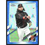 2021 Topps Chrome Blue Refractors #65 Brandon Crawford