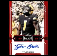 2022 Leaf Draft Autographs Red #BA-TB2 Tyler Badie