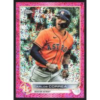 2022 Topps Chrome Magenta Speckle Refractors #213 Carlos Correa