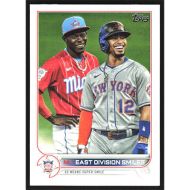 2022 Topps #98 J. Chisholm Jr./F. Lindor NL East Division Smiles Checklist