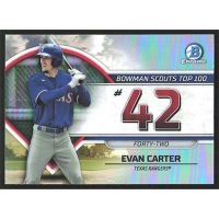 2023 Bowman Chrome Scouts Top 100 #BTP-42 Evan Carter