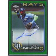 2024 Topps Chrome Update Autographs Green Refractors #AC-JCA Junior Caminero Autographed