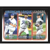 2024 Topps #57 C. Bassitt/Z. Eflin/G. Cole League Leaders