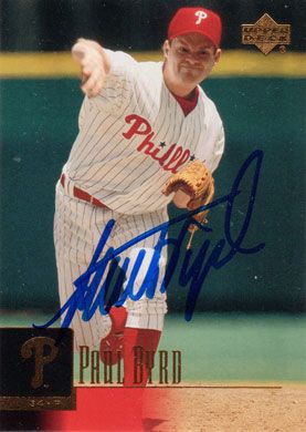 2001 Upper Deck #428 Paul Byrd Autographed