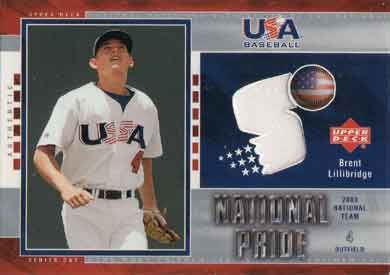 2004 Upper Deck National Pride Jersey #USA18 Brent Lillibridge Jersey  